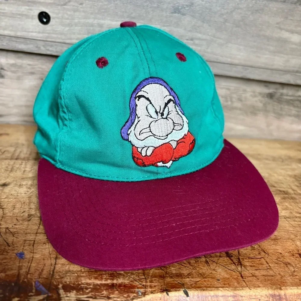 1990s Vintage Disney Snow White Grumpy Embroidered hat youth sz